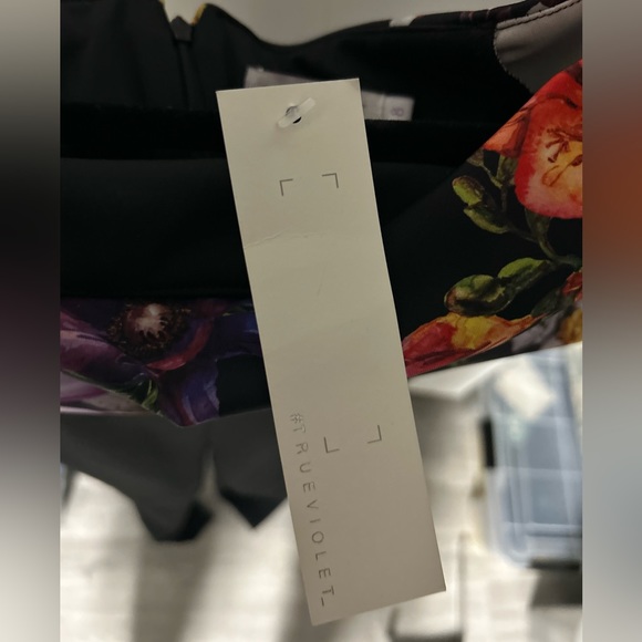 True Violet black and floral jumpsuit - Picture 3 of 3